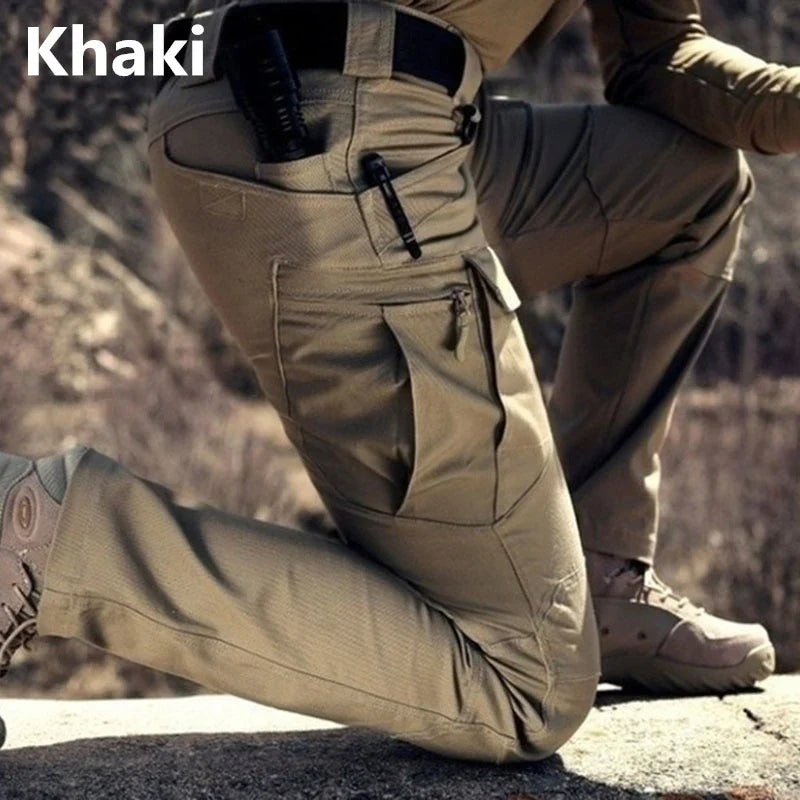 Men's Tactical Cargo Pants - 6XL Plus Size Waterproof Multi-Pocket Outdoor Hiking & Fishing Trousers