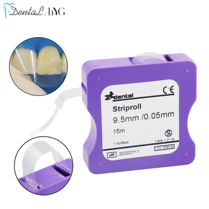 Dental Clear Matrix Bands Polyester Film Strips Roll 15m Length 0.05mm Thick 9.5mm Wide