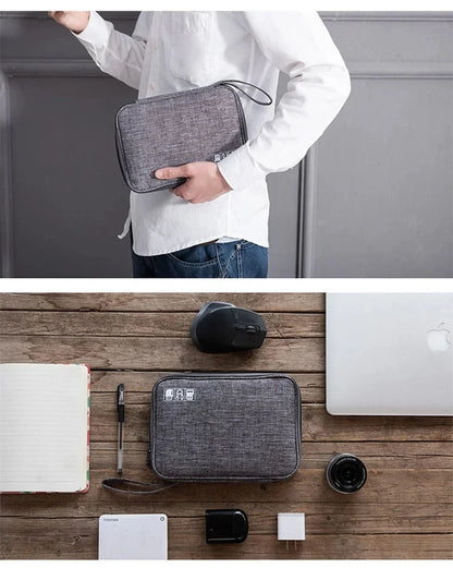 Waterproof Travel Cable Organizer Bag – Portable Digital Storage Pouch for Electronic Accessories
