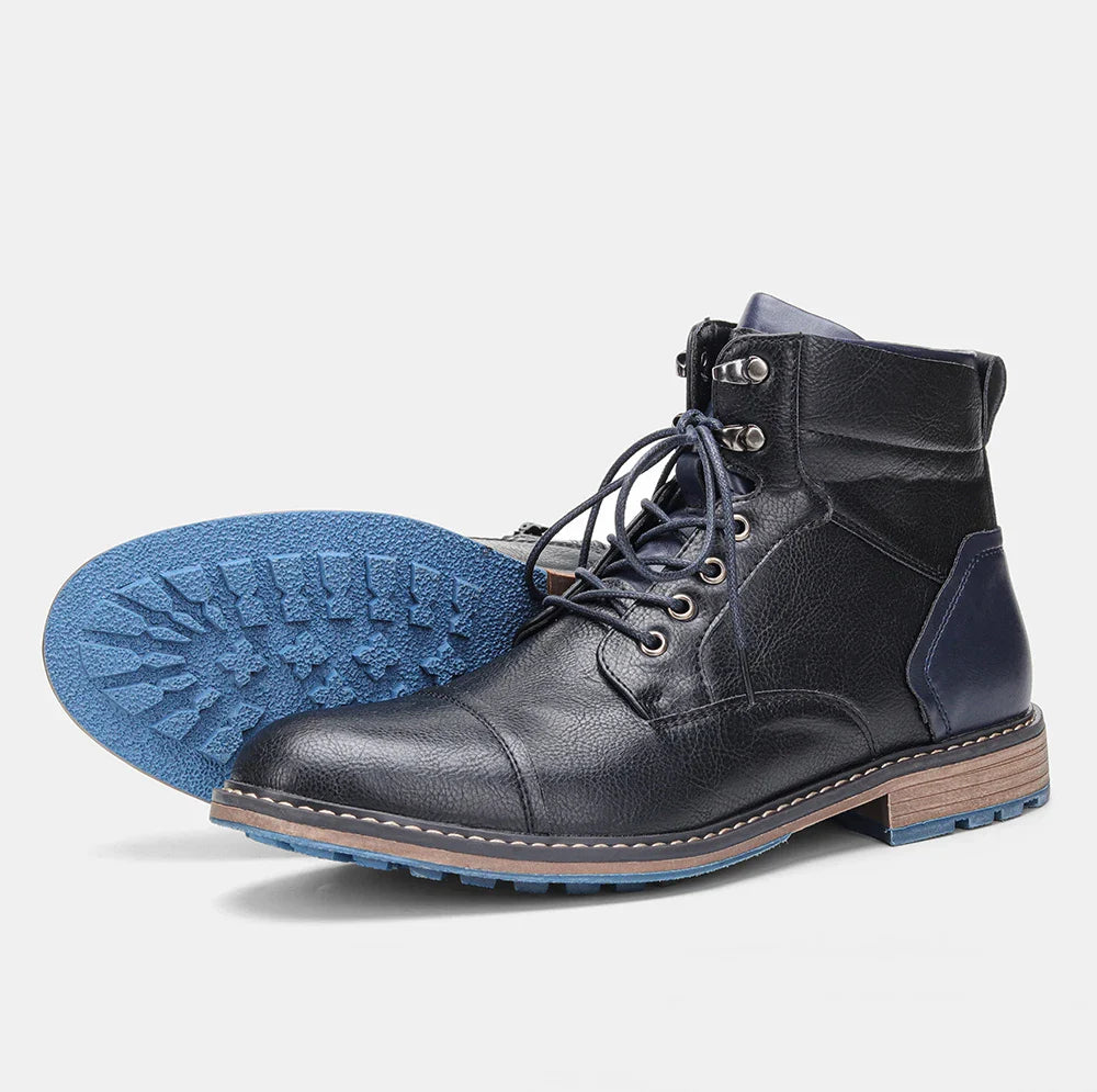 Men's Leather Ankle Boots – Brand Boot Size 7-13, Model #AL605