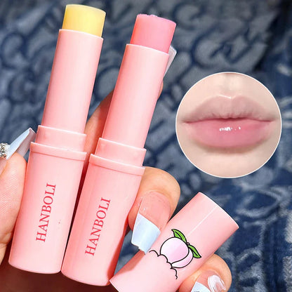 Peach Color-Changing Jelly Lip Balm – Long-Lasting Hydrating Moisturizer Korean Lip Care Lipstick