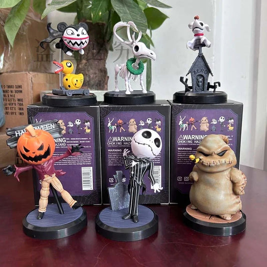 The Nightmare Before Christmas Series Figures — 6pcs Halloween Jack Collection Dolls, Bookshelf Ornaments & Kids Gifts
