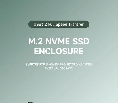 Hagibis 2230 M.2 NVMe SSD Enclosure – USB 3.2 Gen 2 10Gbps External Case for Laptop, iPhone 16 Pro, iPad