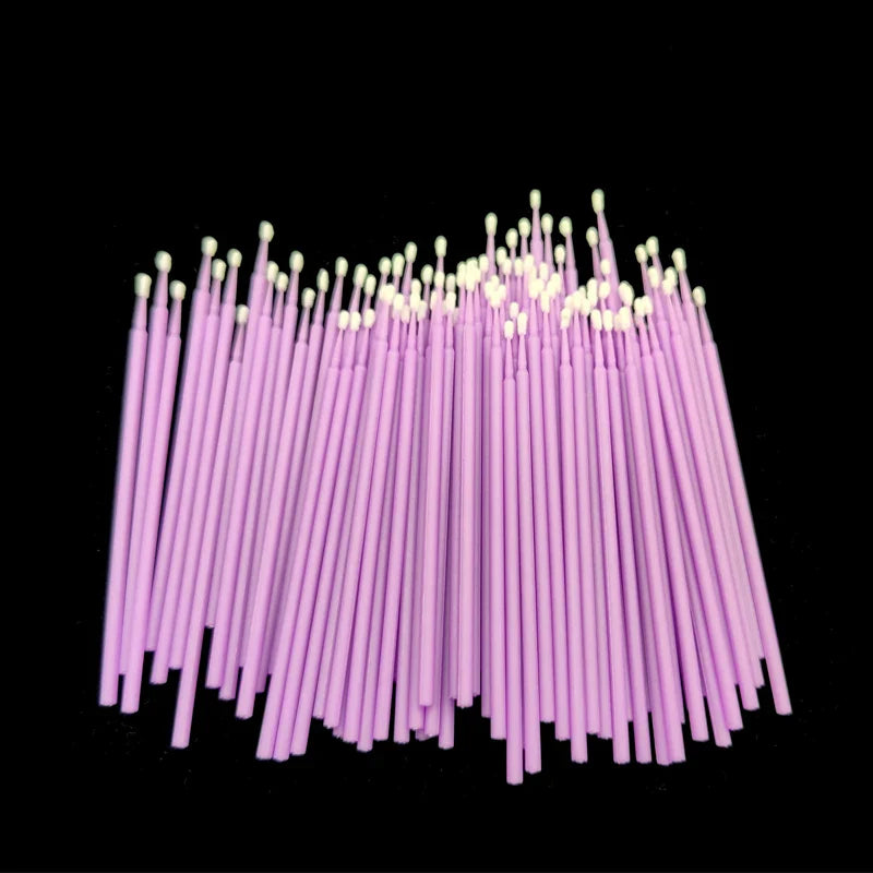 100Pcs 1.5mm Mini Car Touch Up Paint Micro Brush Tips - Purple Auto Applicator Sticks for Detailing - Micro Brush Car Products