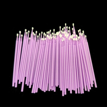 100Pcs 1.5mm Mini Car Touch Up Paint Micro Brush Tips - Purple Auto Applicator Sticks for Detailing - Micro Brush Car Products