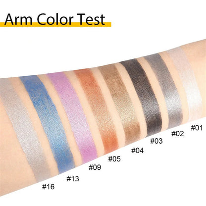 16-Color Pearlescent Eyeshadow Sticks – High Pigment Waterproof Glitter Eye Makeup Pencil, Long-Lasting & Smudge-Proof