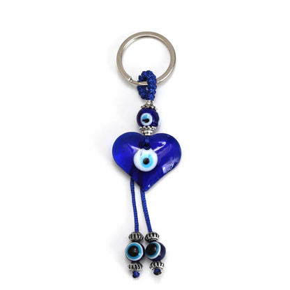 Lucky Eye Fatima Hand Keychain – Alloy Tree of Life Elephant Owl Blue Turkish Evil Eye Car Keyring Jewelry for Men & Women Gift