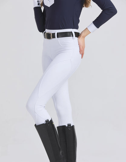 Professional Equestrian Riding Pants — Silicone Anti-Slip, Quick-Dry, Tight-Fit Sports & Cycling Trousers for Horse Riding Exams