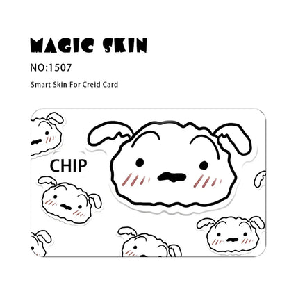 Anime Crayon Shin-Chan Poker PVC Sticker — Waterproof Cartoon Skin for Credit & Debit Cards