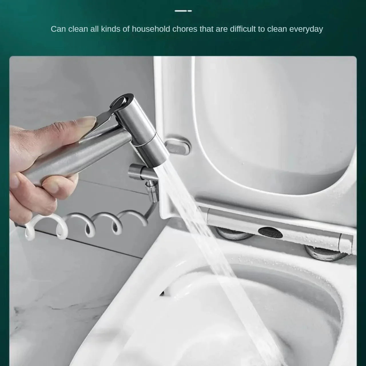 304 Stainless Steel Toilet Spray Gun Set – High Pressure Bathroom Douche & Women’s Washer Nozzle