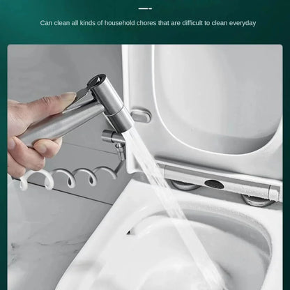 304 Stainless Steel Toilet Spray Gun Set – High Pressure Bathroom Douche & Women’s Washer Nozzle