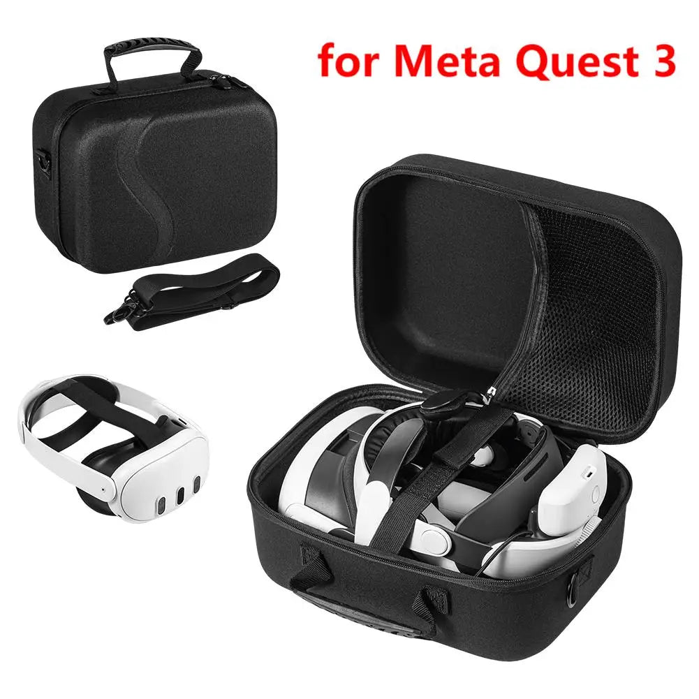 Storage Case for Meta Quest 3 & BOBOVR M3 Pro – Waterproof Hard Shell Travel Case with Shoulder Strap