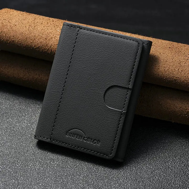 MagSafe Magnetic Leather Card Holder - Slim Phone Wallet Case with Flip Card Slot & Stand