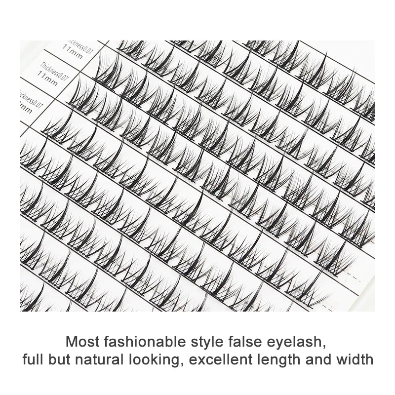 Individual Lash Extensions Kit – DIY Cluster Eyelash Book, False Lashes for Home Makeup