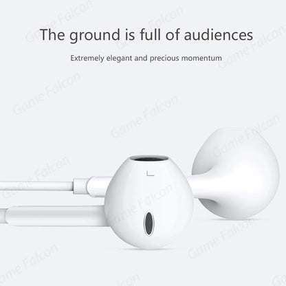 High-Fidelity Bluetooth Wired Headset for iPhone 15/14/13 Pro – Type-C & 3.5mm Compatible with Samsung, Xiaomi, iPad & Tablets
