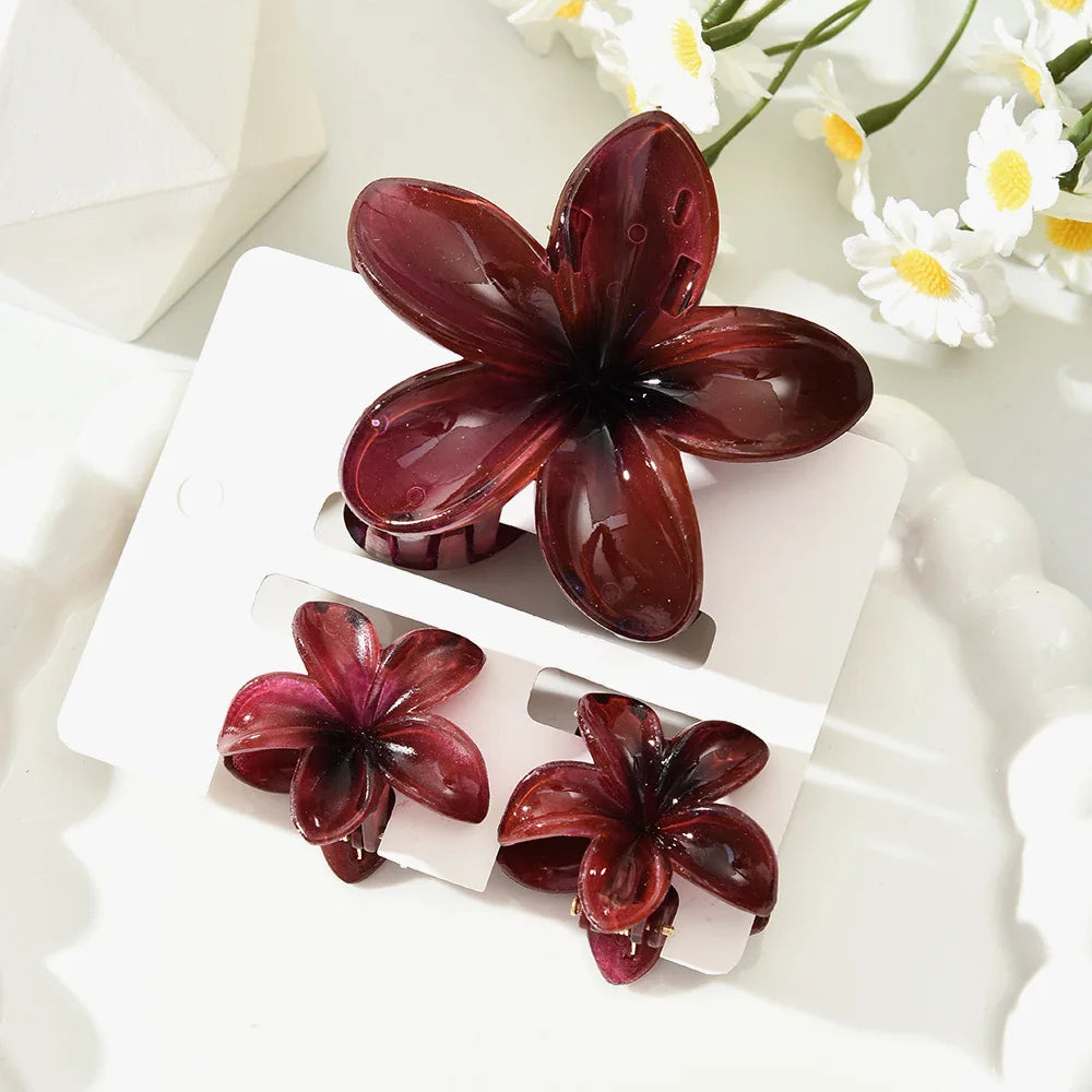 18Pcs Egg Flower Hair Clips | Gradient Candy Color Flowers, Shark Clips for Daily Ponytail Styling