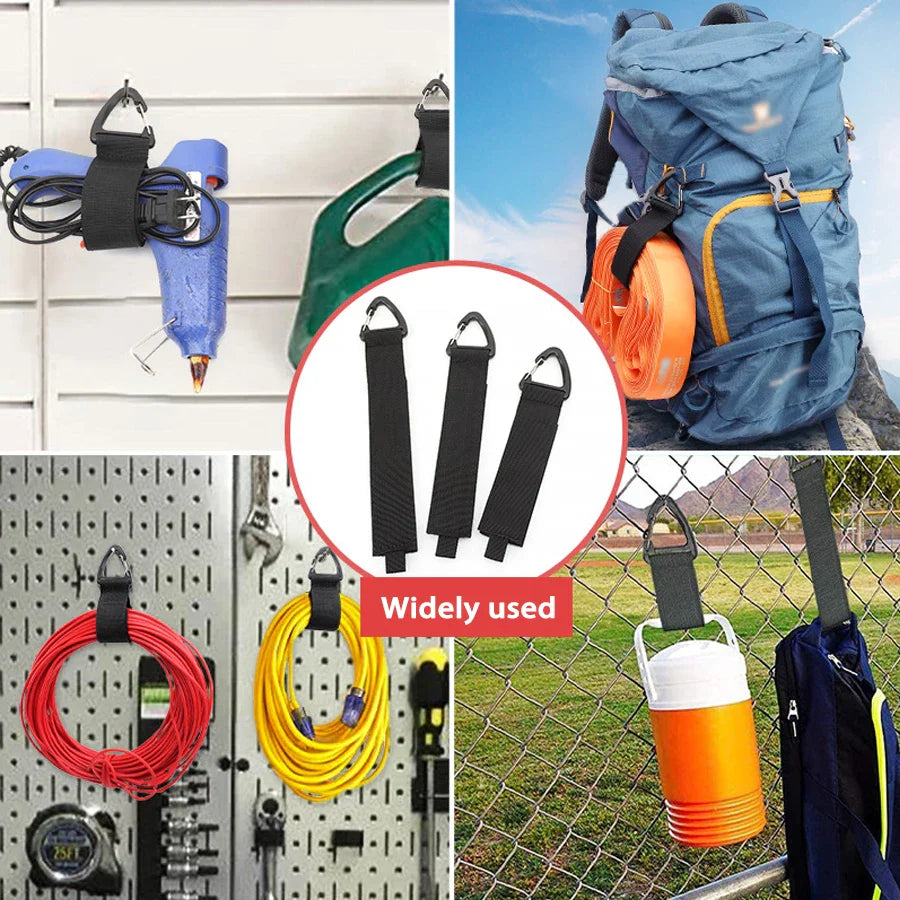 Nylon Cord Organizer Straps with Triangle Buckle – Heavy-Duty Cable & Hose Management Holder