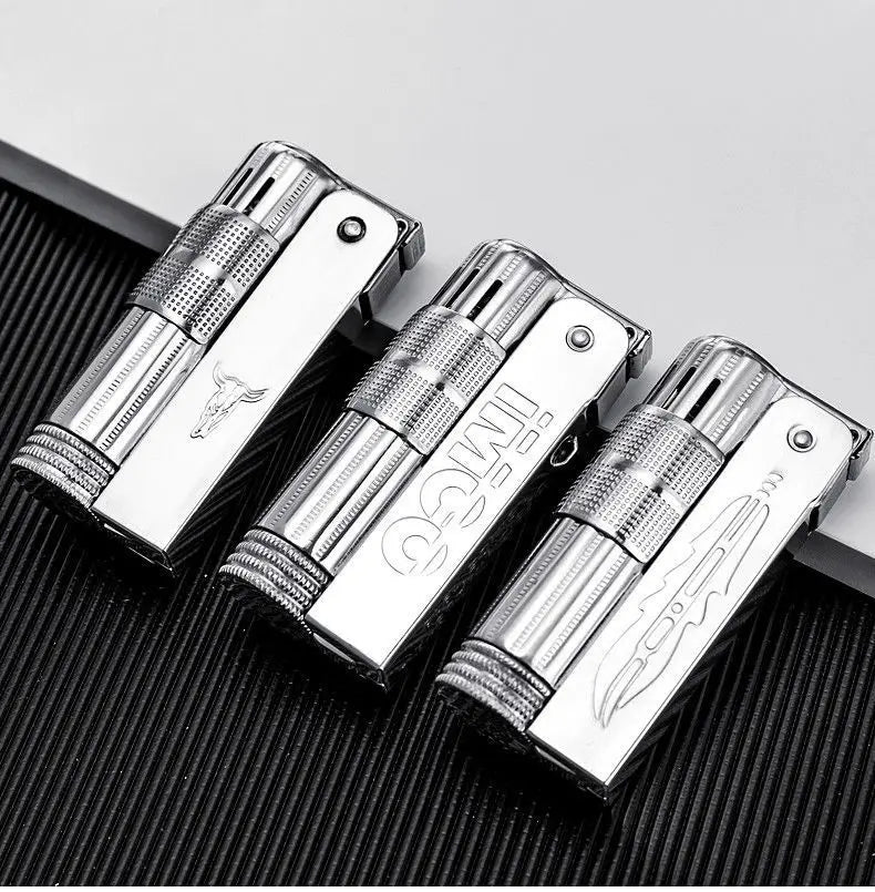 IMCO Aiku 6700 Metal Lighter – Austrian Retro Trench Design, Windproof Kerosene Lighter for Men’s Smoking Gift
