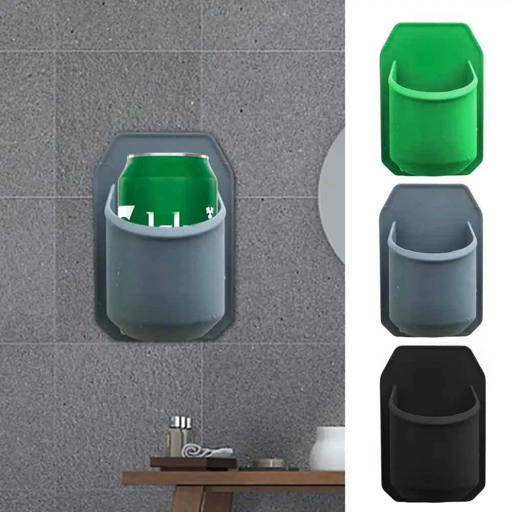 Seamless Paste Shower Beer Holder & Wine Storage Rack - Bathroom Beverage Rack with Good Toughness for Home Supply