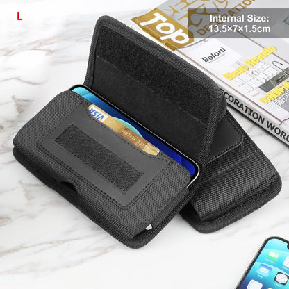 4.7-6.8 Inch Nylon Phone Pouch – Multifunction Cell Phone Belt Clip Holster Waist Bag for iPhone, Samsung & Smartphones