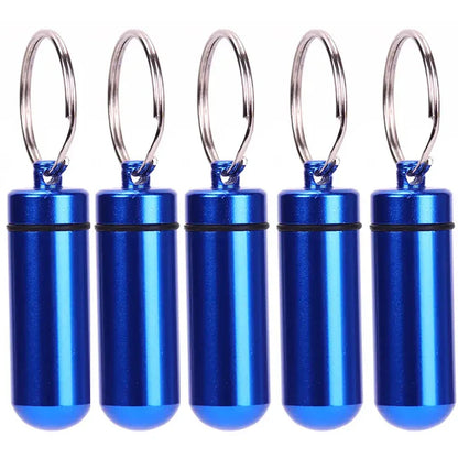 Portable Mini Travel Pill Box – Waterproof Medicine Capsule Container with Keychain for First Aid & Daily Use