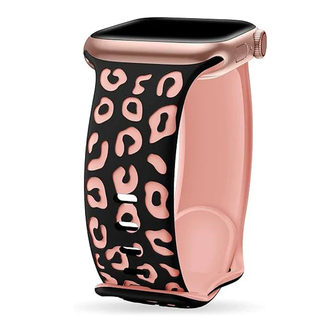 Engraved Silicone Strap for Apple Watch — 40mm-49mm Band Compatible with Series 4-10, SE & Ultra 2