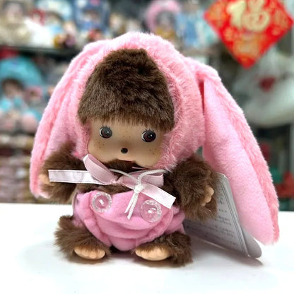 15cm DIY Monkey Plush Doll – Kawaii Dress-Up Pendant for Schoolbag, Cute Christmas & Children’s Gift