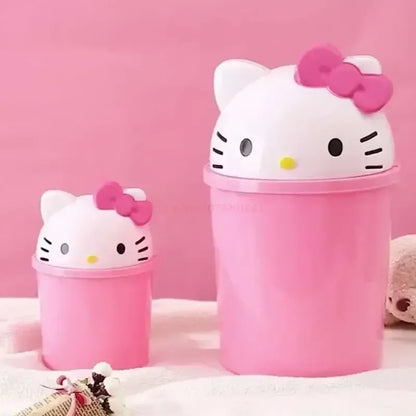 New Sanrio Hello Kitty Kawaii Dustbin – Trash Can for Living Room, Bedroom & Toilet
