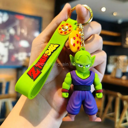 Kawaii Dragon Ball Z Keychain – Super Saiyan Goku, Bulma, Broly, Piccolo & Majin Buu Car Pendant Toy Gift