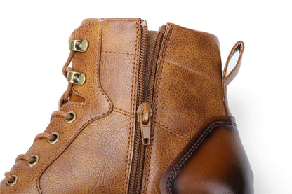 2023 Retro Men’s Leather Boots – Comfortable Spring Fashion Boots, Size 7-13