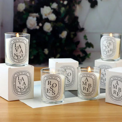 Romantic Transparent Scented Candle – Aromatic Gift Jar for Weddings & Special Occasions