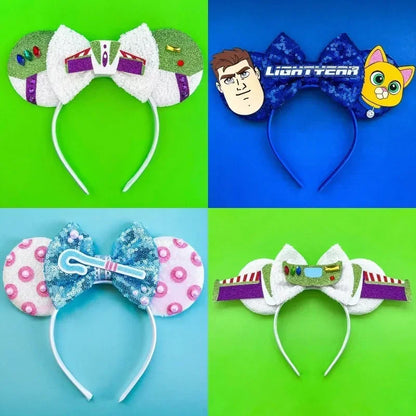 Toy Story Character Headbands - Sequin Bow, Woody, Buzz Lightyear & Alien Hair Accessories for Girls