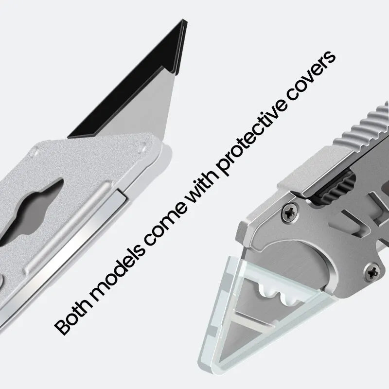 AIRAJ Heavy Duty Utility Knife: Retractable Sharp Blade for Professional Electrician, Steel Break 18mm Blade, Multifunctional Design