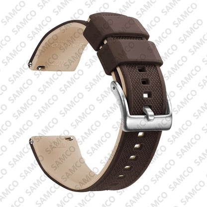 Premium Silicone Watch Band - Quick Release Rubber Replacement Strap for 18mm 20mm 22mm Watches
