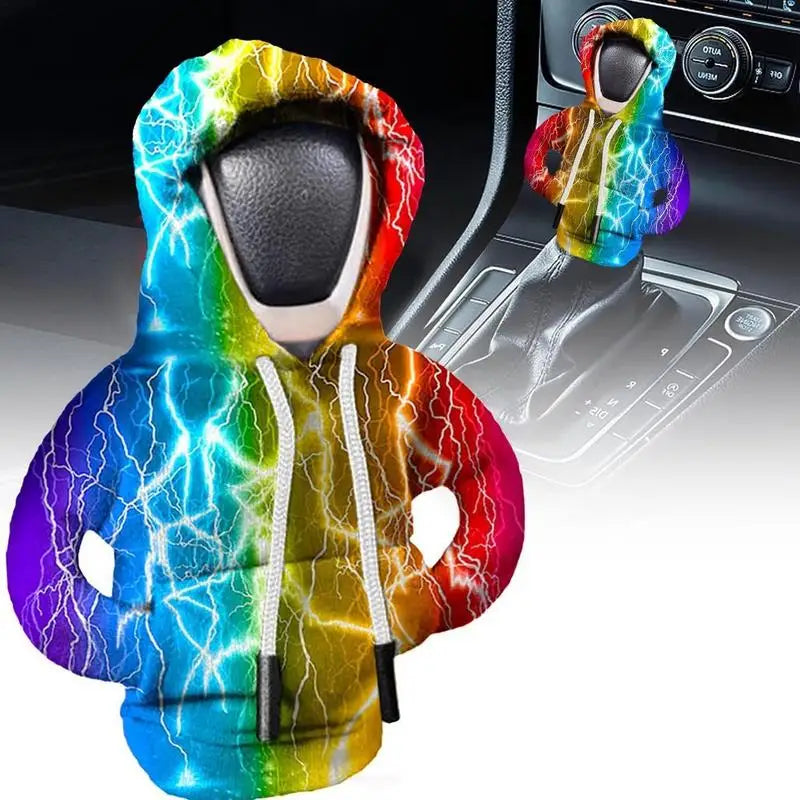 Hoodie Car Gear Shift Lever Cover - Sweatshirt Gear Knob Cover for Car Interior Decorations