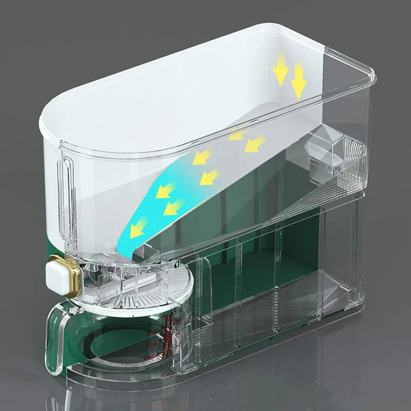 Large Capacity Rice Storage Box - 1/2/4pcs Sealed 5KG Grain Dispenser & Pet Food Container - Kitchen Organizer