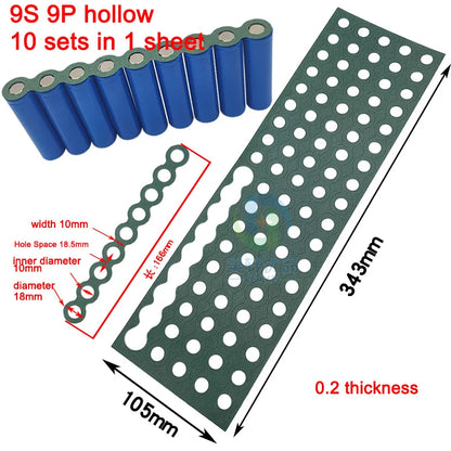 18650 Li-ion Battery Insulation Gaskets – Barley Paper Adhesive Pads for Lithium Cell Protection & Isolation