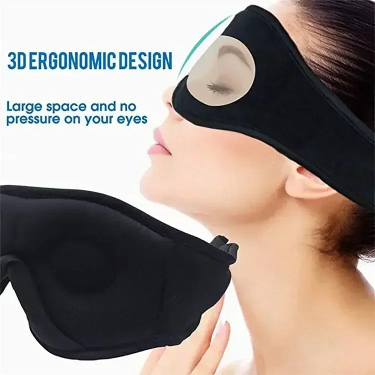 3D Eye Mask Bluetooth Sleep Headphones – Wireless Music Play with HD Speakers, Air Travel & Sleep Mask, Bluetooth 5.0