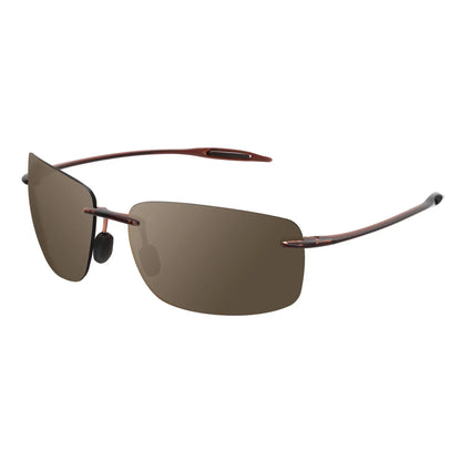 JULI Polarized Classic Sports Rimless Sunglasses – Ultralight Rectangle Frame for Men, Ideal for Fishing, Driving, UV400 Protection, Model MJ8009