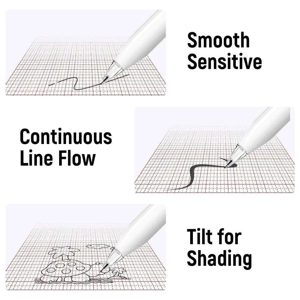 4X Replacement Tips for Apple Pencil 1 & 2 | Soft Silicone Protective Nibs for Touch Screen Stylus