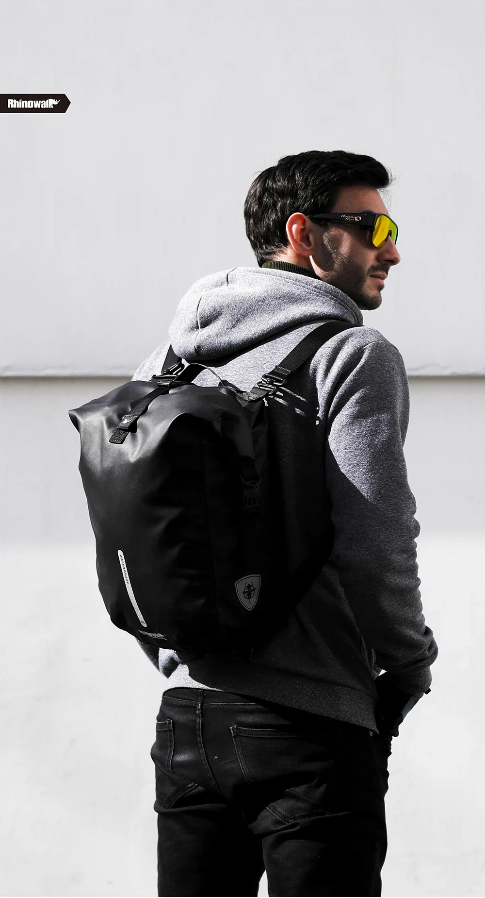 Rhinowalk 20L Bike Pannier Bag — Waterproof Rear Rack Bicycle Shoulder Backpack, Travel & Cycling Accessories