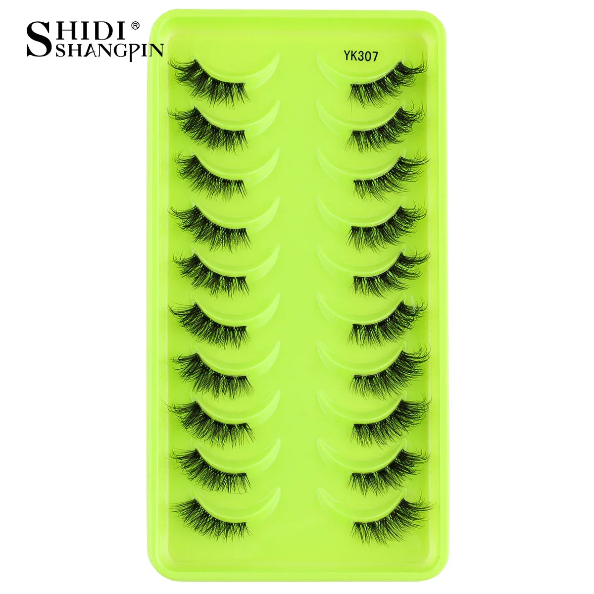 SHIDISHANGPIN 5/10 Pairs Cat Eye False Lashes – 3D Mink Half Lashes, Eyelash Extensions for Natural Makeup, Faux Cils Maquiagem