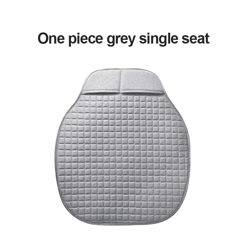 BLALION Breathable Flax Summer Car Seat Cover Cushion Pad for Front & Rear Seats – Cool Comfort Car Interior Protection Mat Accessory
