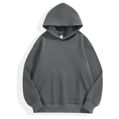 480gsm Heavyweight Cotton Fleece Hoodie – Unisex Plus Velvet Thick Pullover Sweatshirt with Hood