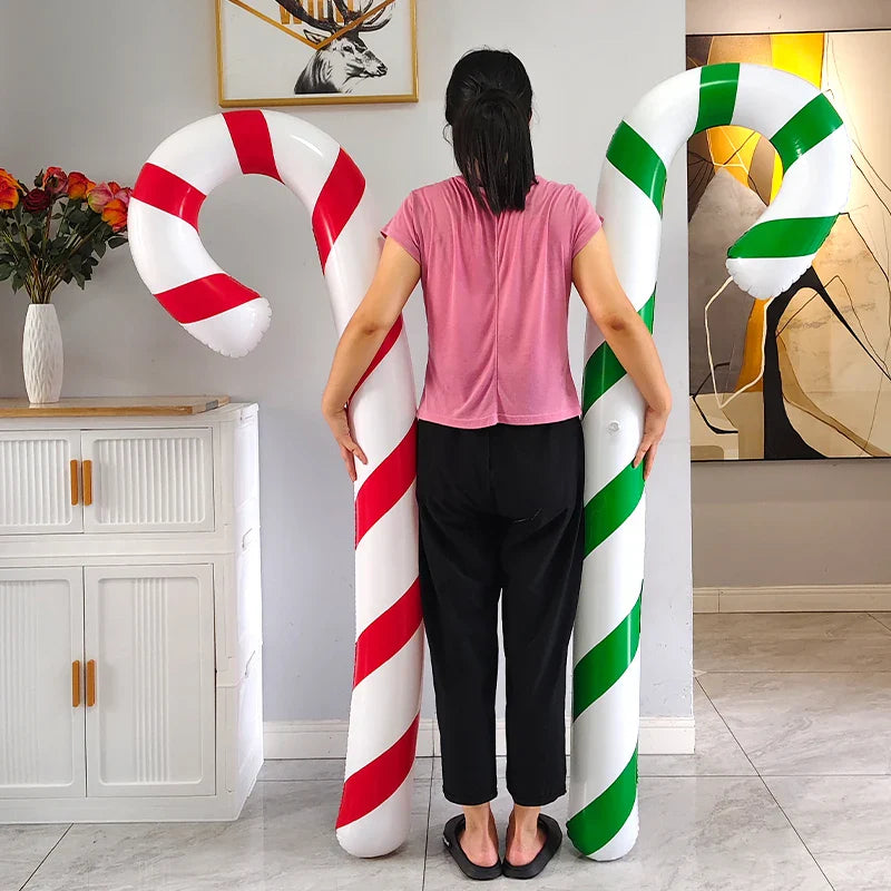 Giant Banana Inflatable Christmas Decoration 2025 – Candy Cane Lollipop Balloon Party Props for Home, Bar & Holiday Atmosphere Decor