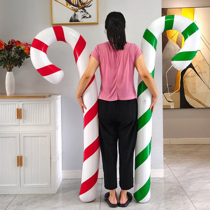 Giant Banana Inflatable Christmas Decoration 2025 – Candy Cane Lollipop Balloon Party Props for Home, Bar & Holiday Atmosphere Decor