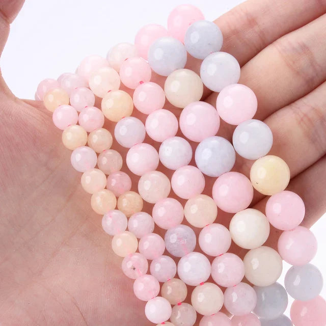 Natural Stone Round Beads 4-12mm Tiger Eye Lava Turquoise Jade for DIY Jewelry Making Bracelet Craft Supplies