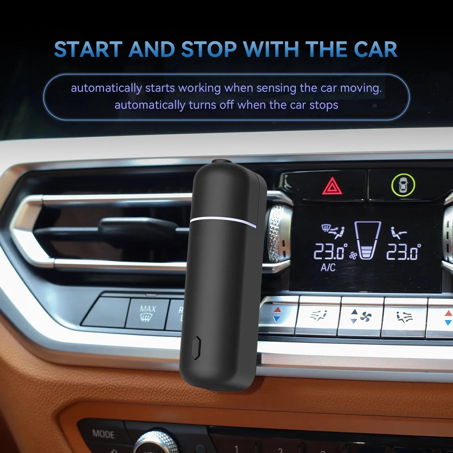 Mini USB Car Aroma Diffuser – Rechargeable Fragrance Oil Air Freshener with Essential Oil Vent Clip
