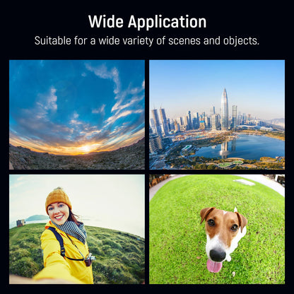 NEEWER HD 8mm 220° Fisheye Phone Lens (Lens Only) — 17mm Thread Backplate, SmallRig Compatible for iPhone & Samsung