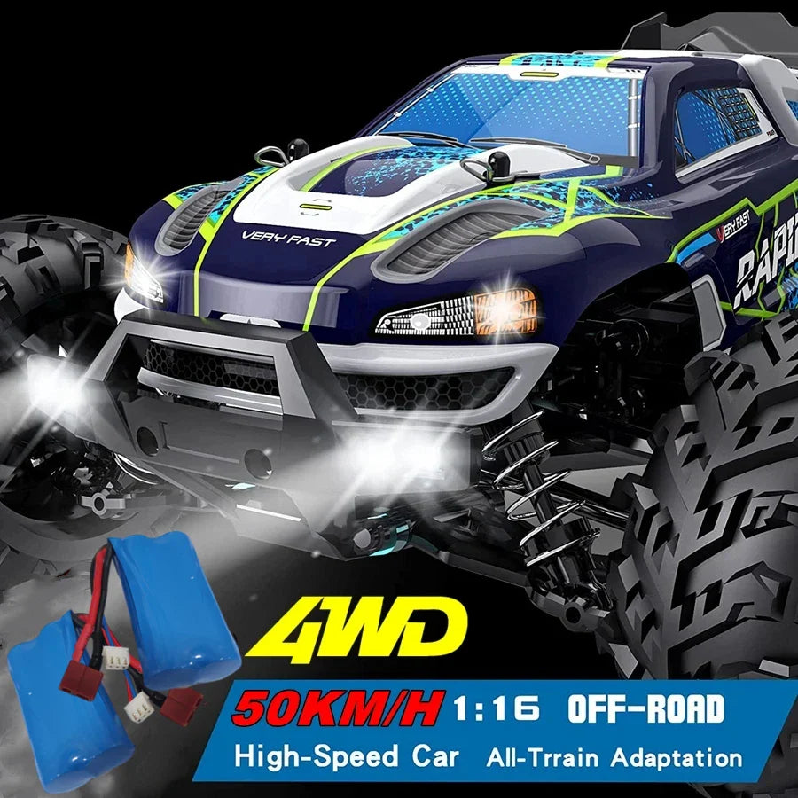 4WD Remote Control Car – Off-Road 4x4 RC High-Speed Buggy Truck, Brushless 50/80KM/H Drift Racing Toy for Kids & Adults